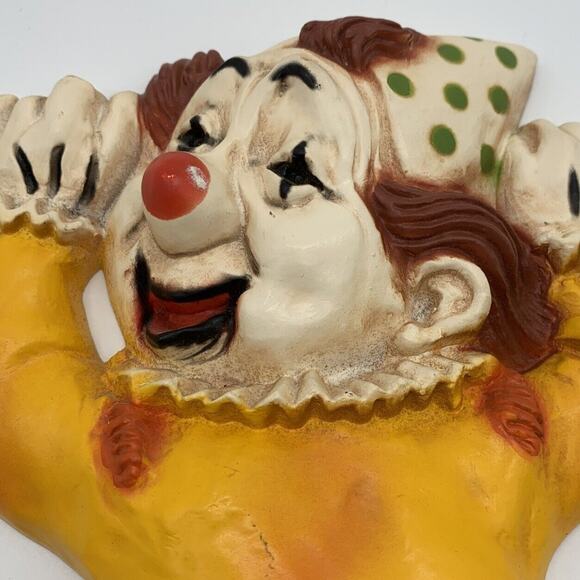 Vntg Homco 1970’s Retro Clown Wall Plaques Pants Down Laughing Clown Read - Picture 7 of 12